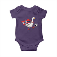 Norway Soccer Goose Baby Onesie Norwegian Flag Patriotic Football Fan Graphic