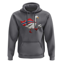 Norway Soccer Goose Hoodie Norwegian Flag Patriotic Football Fan Graphic