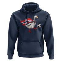 Norway Soccer Goose Hoodie Norwegian Flag Patriotic Football Fan Graphic