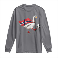 Norway Soccer Goose Long Sleeve Shirt Norwegian Flag Patriotic Football Fan Graphic