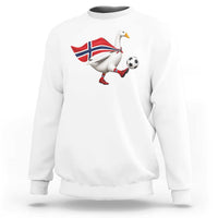 Norway Soccer Goose Sweatshirt Norwegian Flag Patriotic Football Fan Graphic