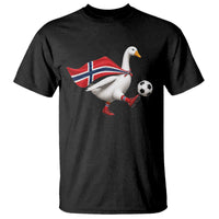 Norway Soccer Goose T Shirt Norwegian Flag Patriotic Football Fan Graphic
