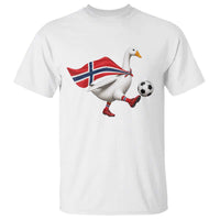 Norway Soccer Goose T Shirt Norwegian Flag Patriotic Football Fan Graphic