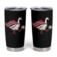 Norway Soccer Goose Tumbler Cup Norwegian Flag Patriotic Football Fan Graphic