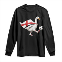 England Soccer Goose Long Sleeve Shirt Patriotic Football Fan Graphic England Flag