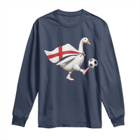 England Soccer Goose Long Sleeve Shirt Patriotic Football Fan Graphic England Flag