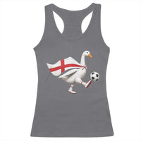 England Soccer Goose Racerback Tank Top Patriotic Football Fan Graphic England Flag