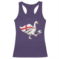 England Soccer Goose Racerback Tank Top Patriotic Football Fan Graphic England Flag