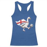 England Soccer Goose Racerback Tank Top Patriotic Football Fan Graphic England Flag