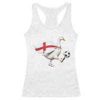 England Soccer Goose Racerback Tank Top Patriotic Football Fan Graphic England Flag