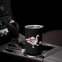 England Soccer Goose Tumbler Cup Patriotic Football Fan Graphic England Flag
