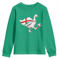England Soccer Goose Youth Sweatshirt Patriotic Football Fan Graphic England Flag
