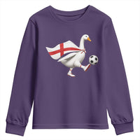 England Soccer Goose Youth Sweatshirt Patriotic Football Fan Graphic England Flag