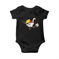 Belgium Soccer Goose Baby Onesie Belgian Flag Patriotic Football Fan Graphic