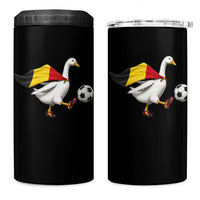 Belgium Soccer Goose 4 in 1 Can Cooler Tumbler Belgian Flag Patriotic Football Fan Graphic