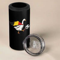 Belgium Soccer Goose 4 in 1 Can Cooler Tumbler Belgian Flag Patriotic Football Fan Graphic
