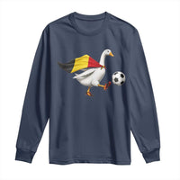 Belgium Soccer Goose Long Sleeve Shirt Belgian Flag Patriotic Football Fan Graphic