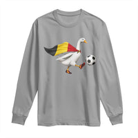 Belgium Soccer Goose Long Sleeve Shirt Belgian Flag Patriotic Football Fan Graphic