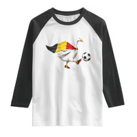 Belgium Soccer Goose Raglan Shirt Belgian Flag Patriotic Football Fan Graphic