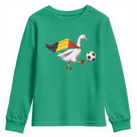 Belgium Soccer Goose Youth Sweatshirt Belgian Flag Patriotic Football Fan Graphic