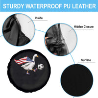 USA Soccer Goose Spare Tire Cover American Flag Patriotic Football Fan Graphic