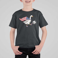 USA Soccer Goose T Shirt For Kid American Flag Patriotic Football Fan Graphic