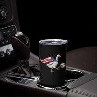 USA Soccer Goose Tumbler Cup American Flag Patriotic Football Fan Graphic