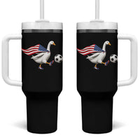 USA Soccer Goose Tumbler With Handle American Flag Patriotic Football Fan Graphic