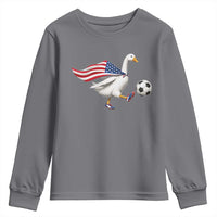 USA Soccer Goose Youth Sweatshirt American Flag Patriotic Football Fan Graphic