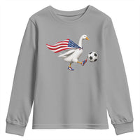 USA Soccer Goose Youth Sweatshirt American Flag Patriotic Football Fan Graphic