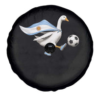 Argentina Soccer Goose Spare Tire Cover Argentine Flag Patriotic Football Fan Graphic