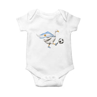 Argentina Soccer Goose Baby Onesie Argentine Flag Patriotic Football Fan Graphic