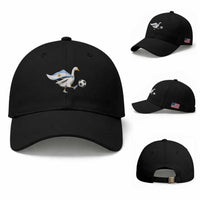 Argentina Soccer Goose Baseball Cap Argentine Flag Patriotic Football Fan Graphic