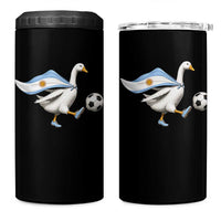 Argentina Soccer Goose 4 in 1 Can Cooler Tumbler Argentine Flag Patriotic Football Fan Graphic