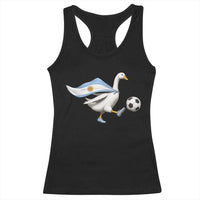 Argentina Soccer Goose Racerback Tank Top Argentine Flag Patriotic Football Fan Graphic