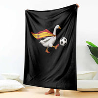 Spain Soccer Goose Throw Blanket Spanish Flag Patriotic Football Fan Graphic