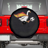 Spain Soccer Goose Spare Tire Cover Spanish Flag Patriotic Football Fan Graphic