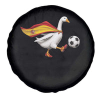 Spain Soccer Goose Spare Tire Cover Spanish Flag Patriotic Football Fan Graphic