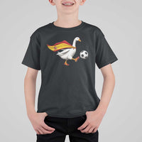 Spain Soccer Goose T Shirt For Kid Spanish Flag Patriotic Football Fan Graphic