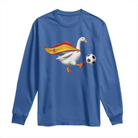 Spain Soccer Goose Long Sleeve Shirt Spanish Flag Patriotic Football Fan Graphic