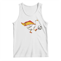 Spain Soccer Goose Tank Top Spanish Flag Patriotic Football Fan Graphic