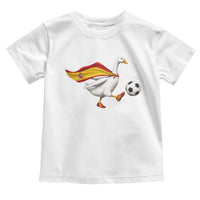 Spain Soccer Goose Toddler T Shirt Spanish Flag Patriotic Football Fan Graphic