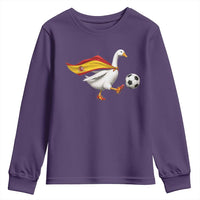 Spain Soccer Goose Youth Sweatshirt Spanish Flag Patriotic Football Fan Graphic