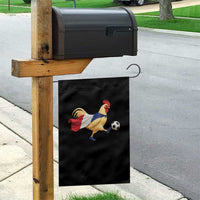 Funny France Soccer Garden Flag Rooster Wearing French Flag Patriotic Football Fan Graphic