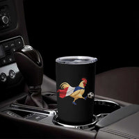 Funny France Soccer Tumbler Cup Rooster Wearing French Flag Patriotic Football Fan Graphic