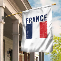 Vintage France Flag Distressed French Pride Patriotic Soccer Fan Graphic Garden Flag