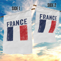 Vintage France Flag Distressed French Pride Patriotic Soccer Fan Graphic Garden Flag