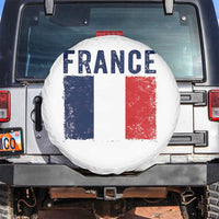 Vintage France Flag Distressed French Pride Patriotic Soccer Fan Graphic Spare Tire Cover