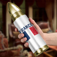 Vintage France Flag Distressed French Pride Patriotic Soccer Fan Graphic Bullet Tumbler