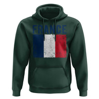 Vintage France Flag Distressed French Pride Patriotic Soccer Fan Graphic Hoodie